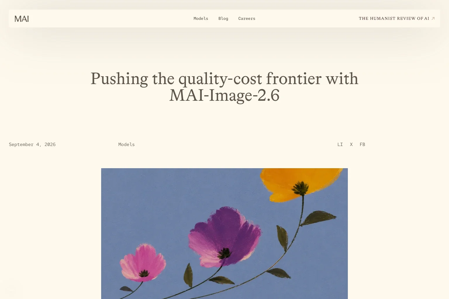 Microsoft Opens MAI-Image-2.6 to Developers in Foundry, Adds a Faster Flash Version