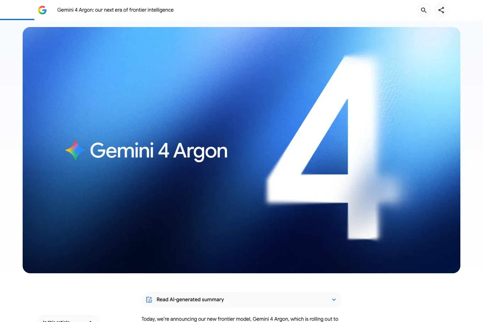 Google Announces Gemini 4 Argon - Prices Are Published, but Fairwind Defenders Get It First